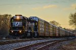 NS 3367 / SD40-2 leads a local auto train early evening